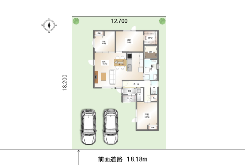 新富2条1丁目2号棟 3LDK【駐車2台可】