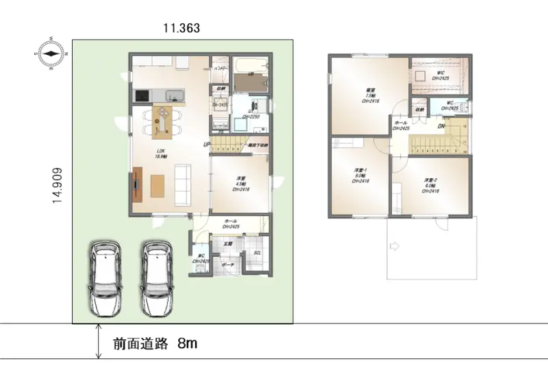 東光8条5丁目４LDK【駐車1台可】