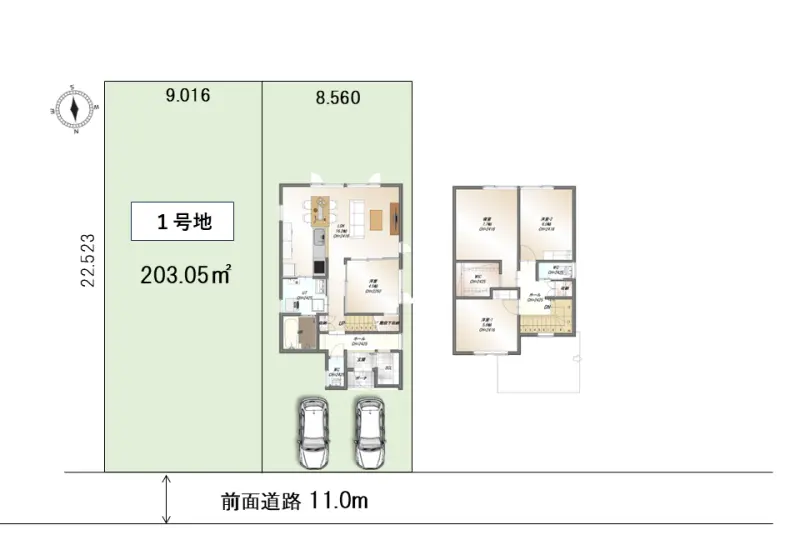 東光11条8丁目２号棟４LDK【駐車2台可】