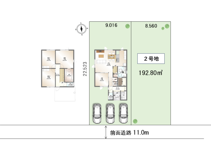 東光11条8丁目１号棟【駐車3台可】