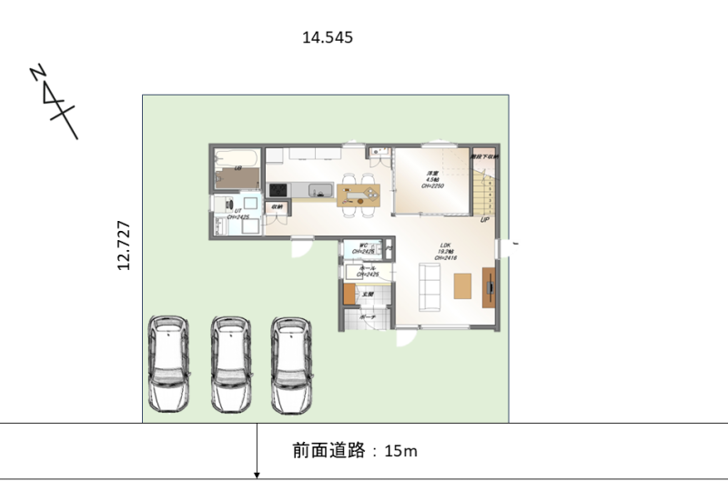 東4条3丁目４LDK【駐車3台可】